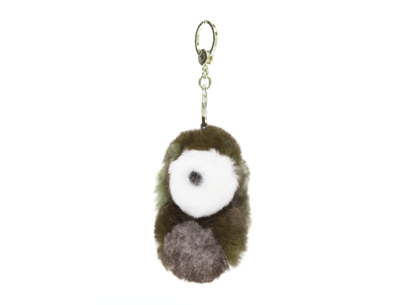 LORO PIANA 100% mink fur brown Rabbit bag charm keyring