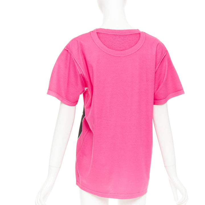 GUCCI 2018 Ignasi Monreal pink cotton Cat in Teacup graphic print t-shirt XS