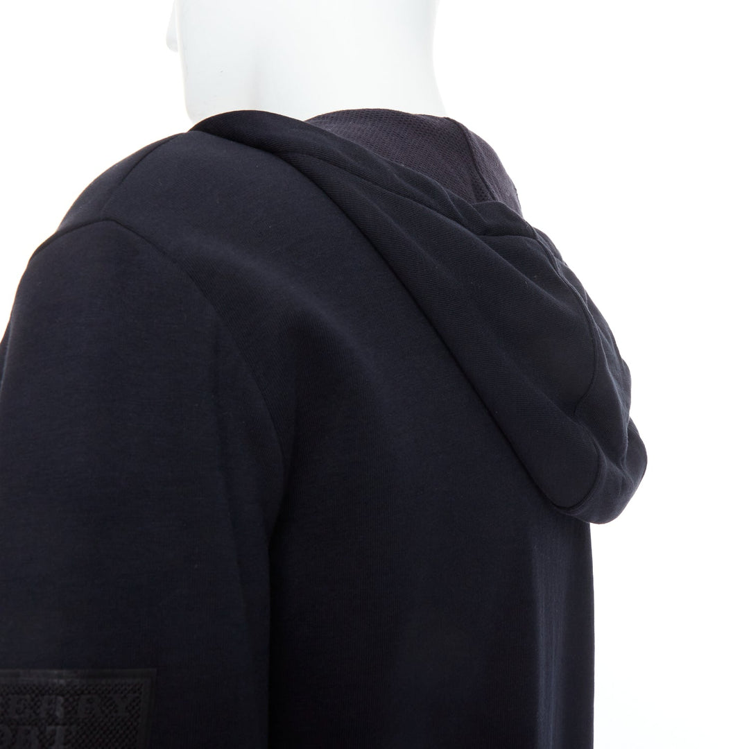 Male mannequin wearing Burberry Sport Black Cotton Men Hoodies in Size  L | Available at JHROP