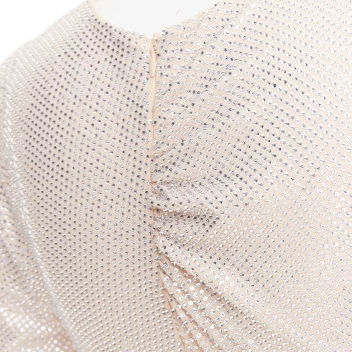 ALEXANDRE VAUTHIER AW2022 Bridal ivory diamond crystal asymmetric draped dress