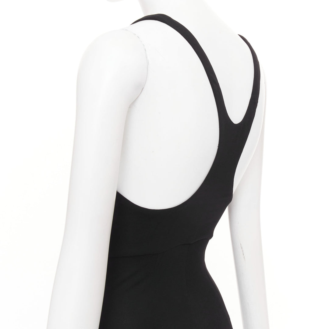 ALEXANDRE VAUTHIER COUTURE black tank jumpsuit pantashoes heel boots EU40