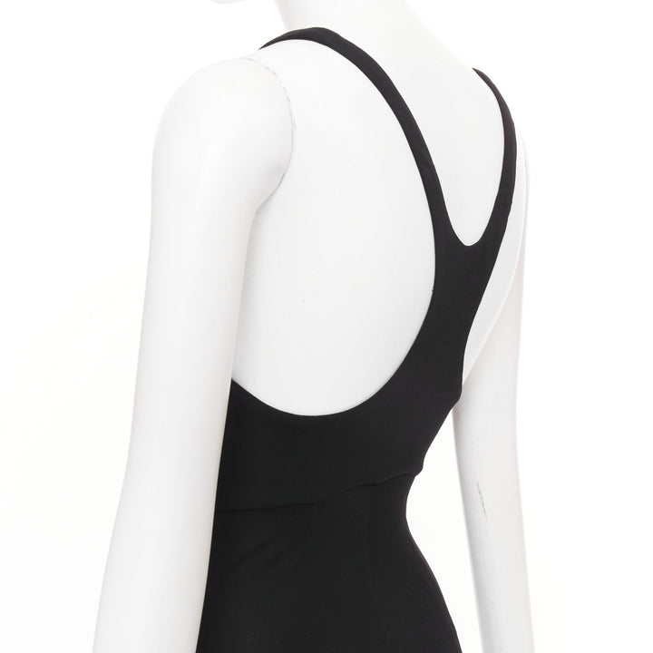 ALEXANDRE VAUTHIER COUTURE black tank jumpsuit pantashoes heel boots EU40