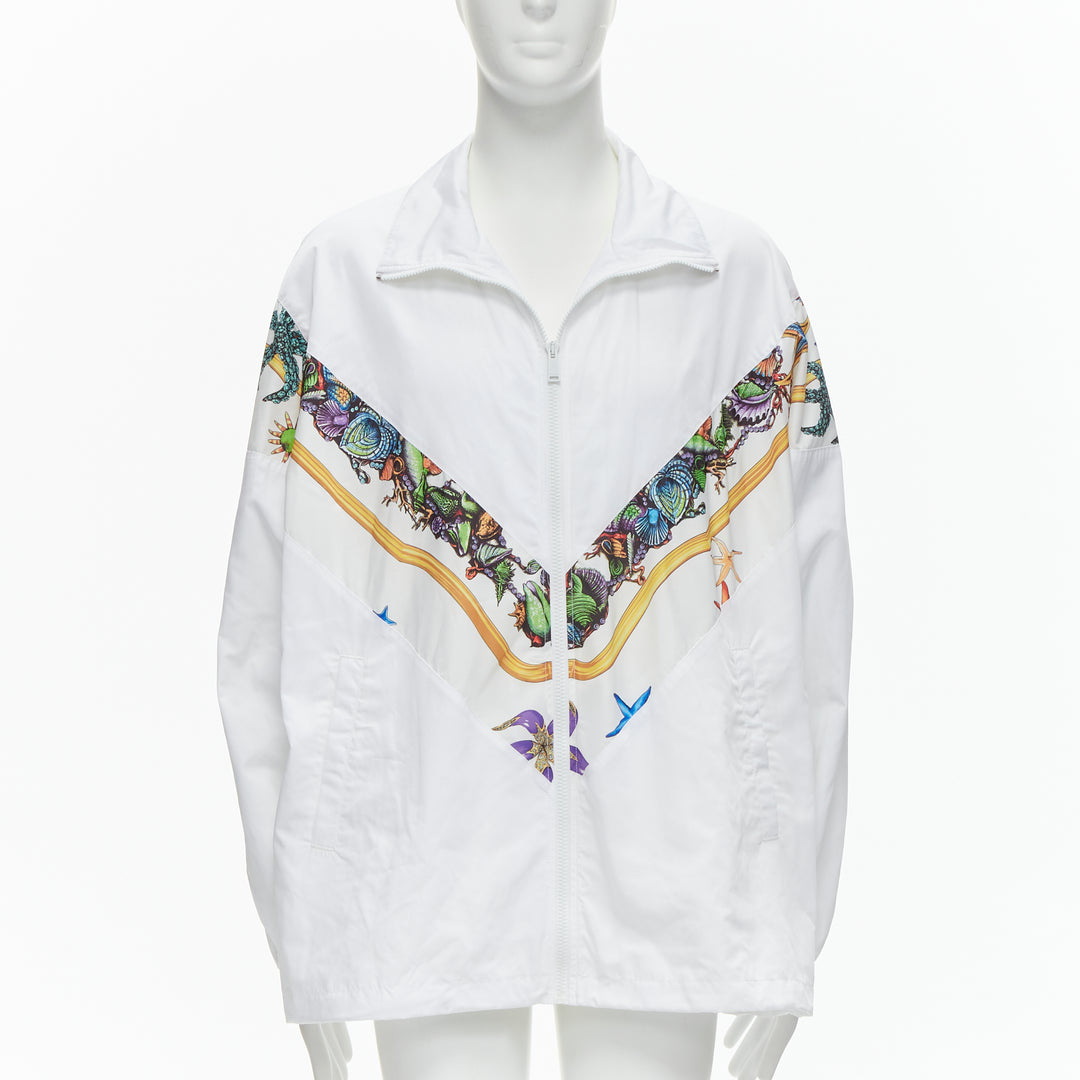 VERSACE 2021 Tresor De La Mer Runway white starfish track jacket IT52 XL