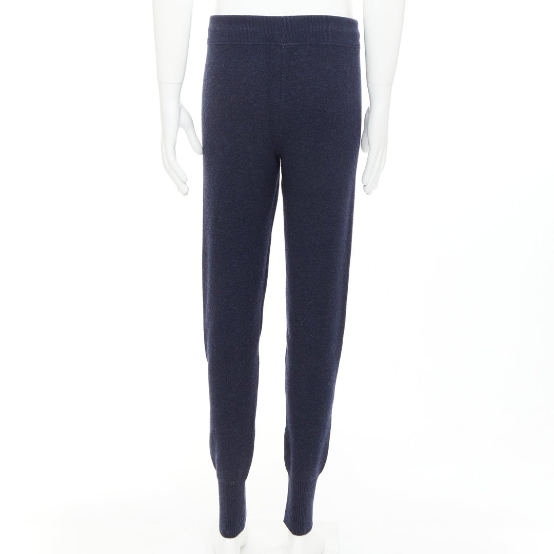 BOTTEGA VENETA navy cotton wool blend soft knit cuffed jogger pants IT44 XS