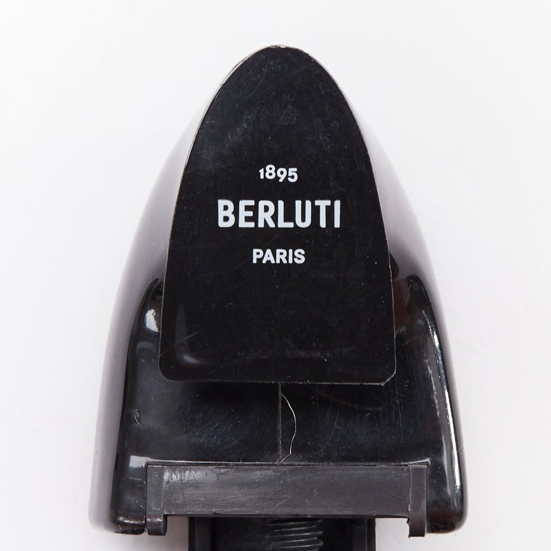 BERLUTI black plastic white logo shoe tree pair EU42