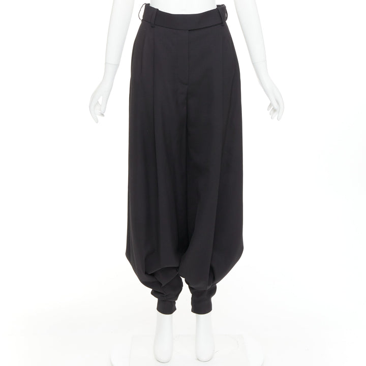 rare ALEXANDRE VAUTHIER COUTURE AW2020 Runway black wool bloomer barrel pants