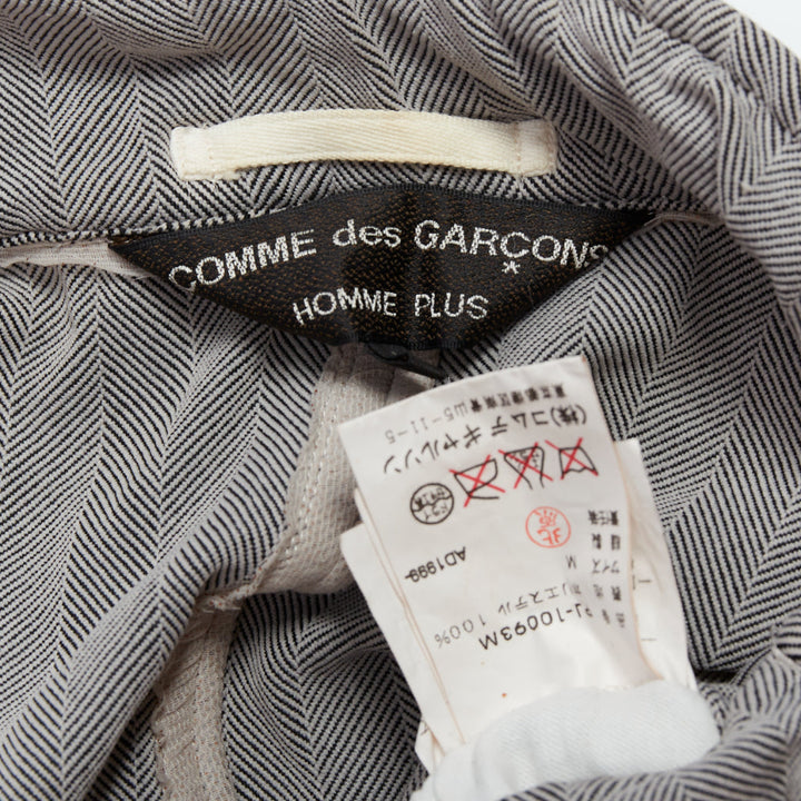 COMME DES GARCONS HOMME PLUS 1999 grey crinkle effect 3 pocket blazer M