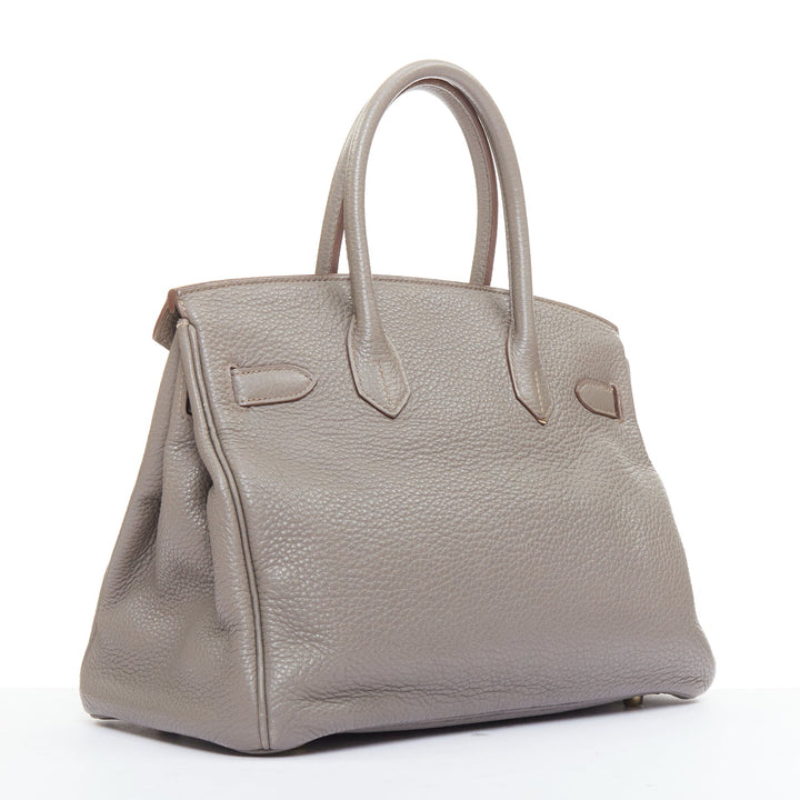 rare HERMES Jean Paul Gaultier Birkin 30 Club grey leather top handle bag