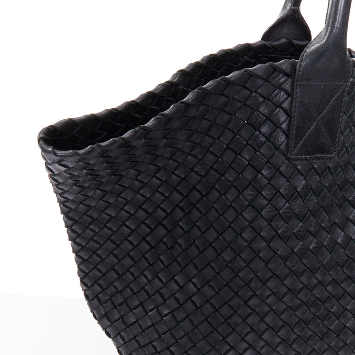 BOTTEGA VENETA 2012 Limited Edition Cabat black intrecciato tote bag