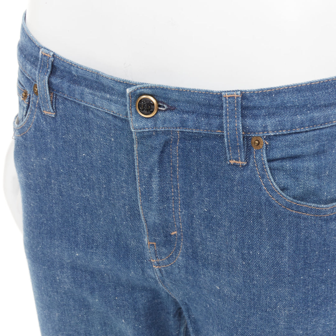 OLD CELINE 2011 Phoebe Philo  Triomphe button mid waist cropped leg jeans FR38 M
