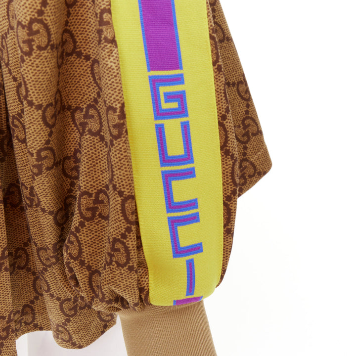 GUCCI 2019 Michele Runway GG Technical Pleats GG monogram flared track jacket XS