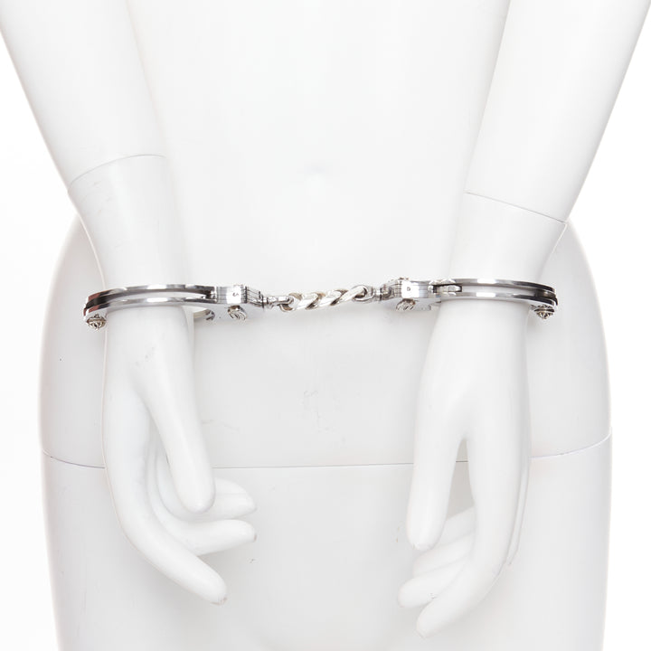 rare CHROME HEARTS 925 sterling silver handcuff bangle skull keychain