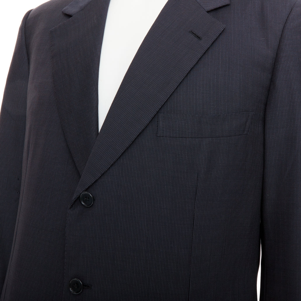 BRIONI Cesare navy pinstripe wool blazer suit set IT52 XL