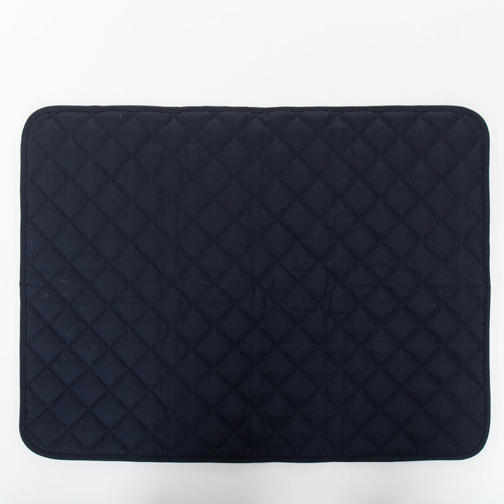 HERMES Reversible Quilted Dog Mat feu navy waterproof travel pet canvas blanket