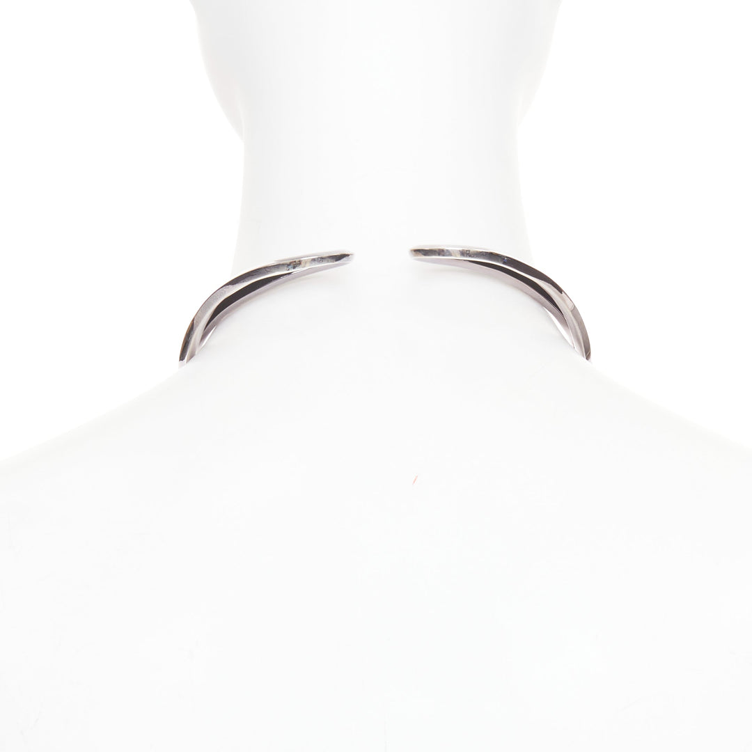 HERMES Infinity Choker Collier Infini 925 Silver twisted loop torque choker