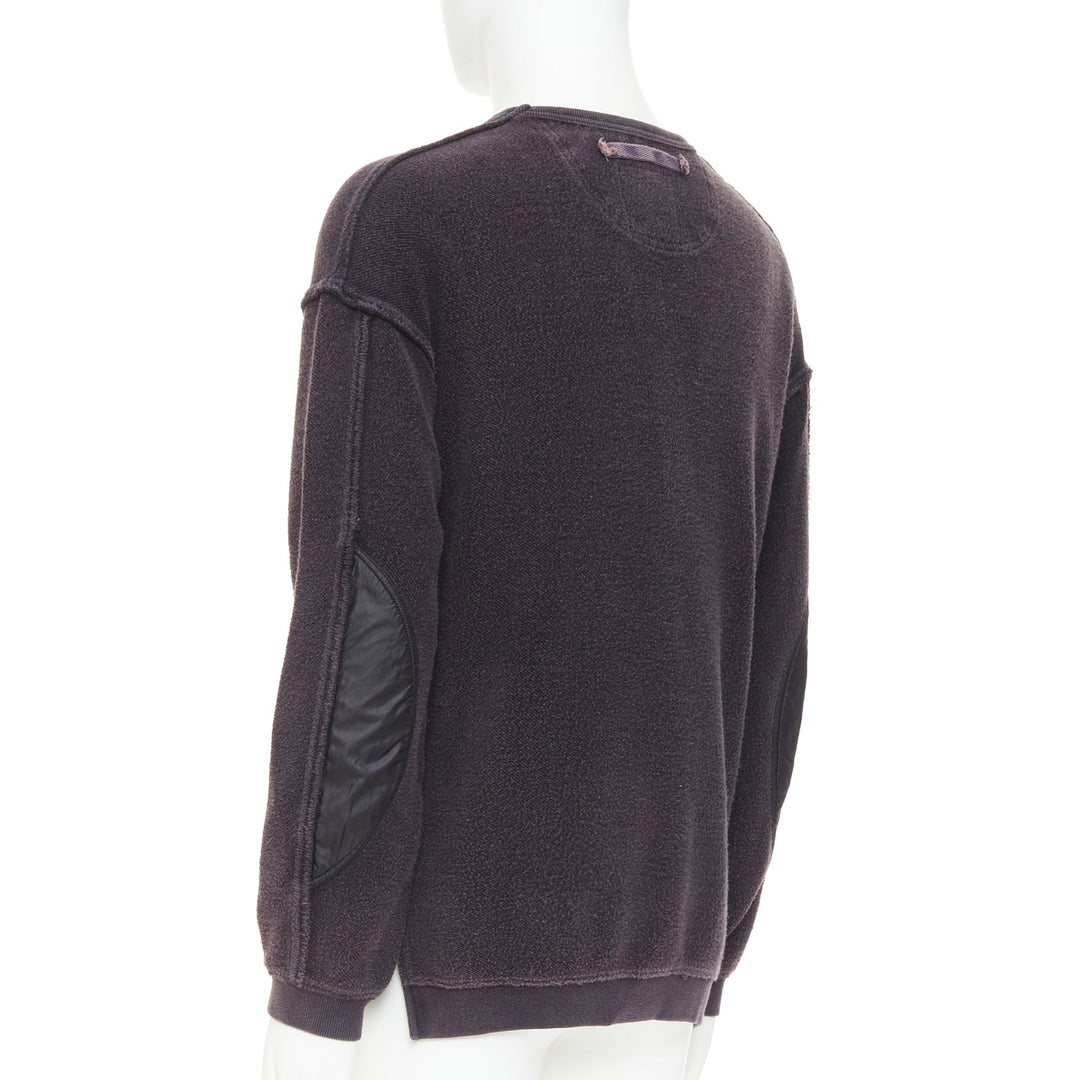 NVY Nick Wooster United Arrow Reversed purple textured inside out wash sweater S