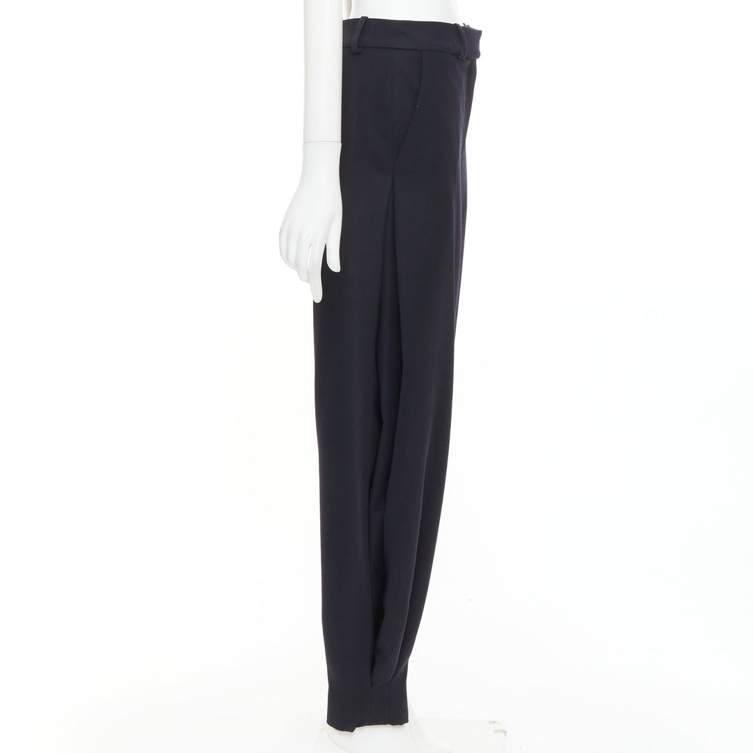 ALEXANDRE VAUTHIER COUTURE SS2025 Runway navy cuffed hem balloon harem pants