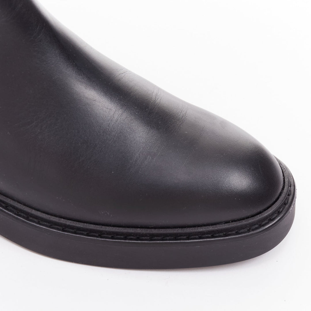 GUCCI Slim Horsebit black silver GG monogram embossed ankle boots EU37