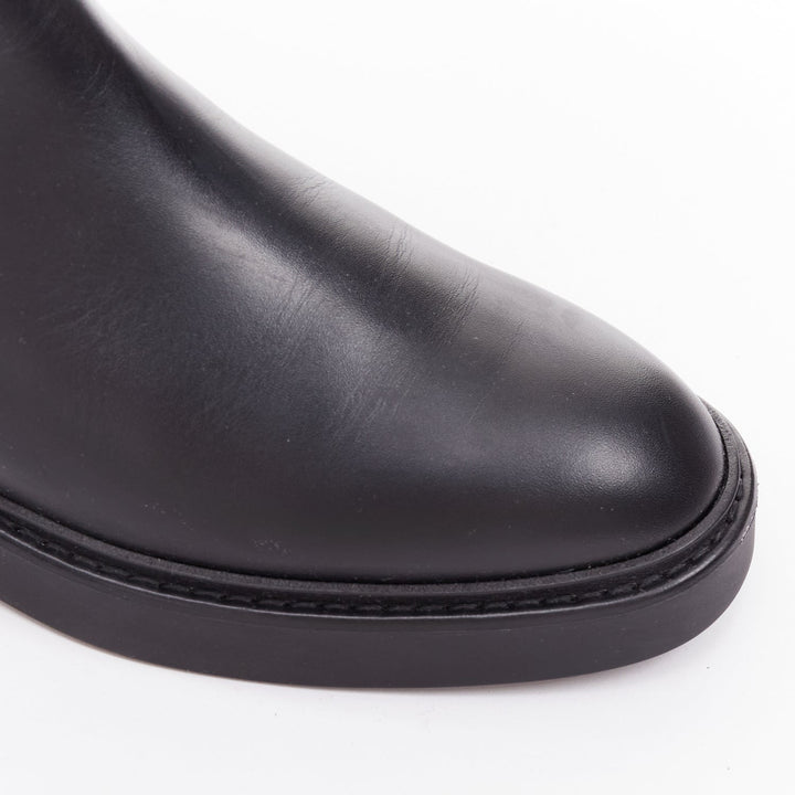 GUCCI Slim Horsebit black silver GG monogram embossed ankle boots EU37