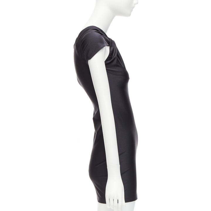 COPERNI black nylon jersey cold shoulder cut out mini dress XS