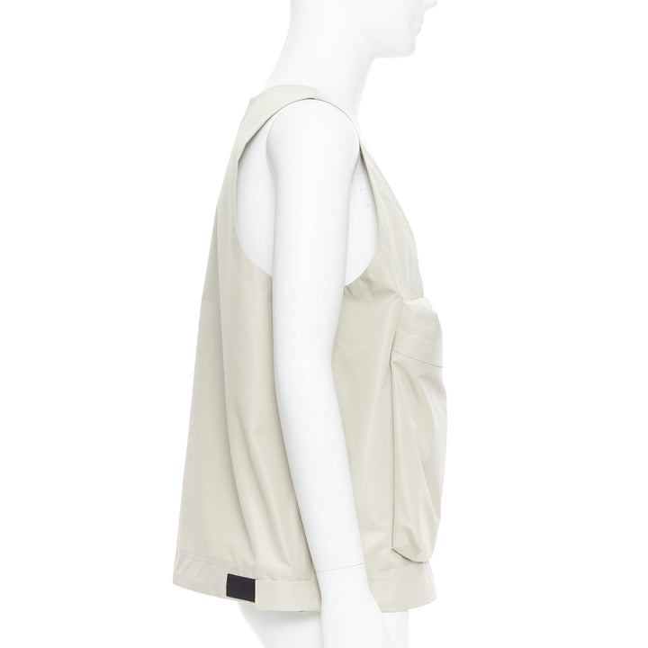 PRADA Linea Rossa LR-MX019 Technical fabric beige large pocket utility vest M