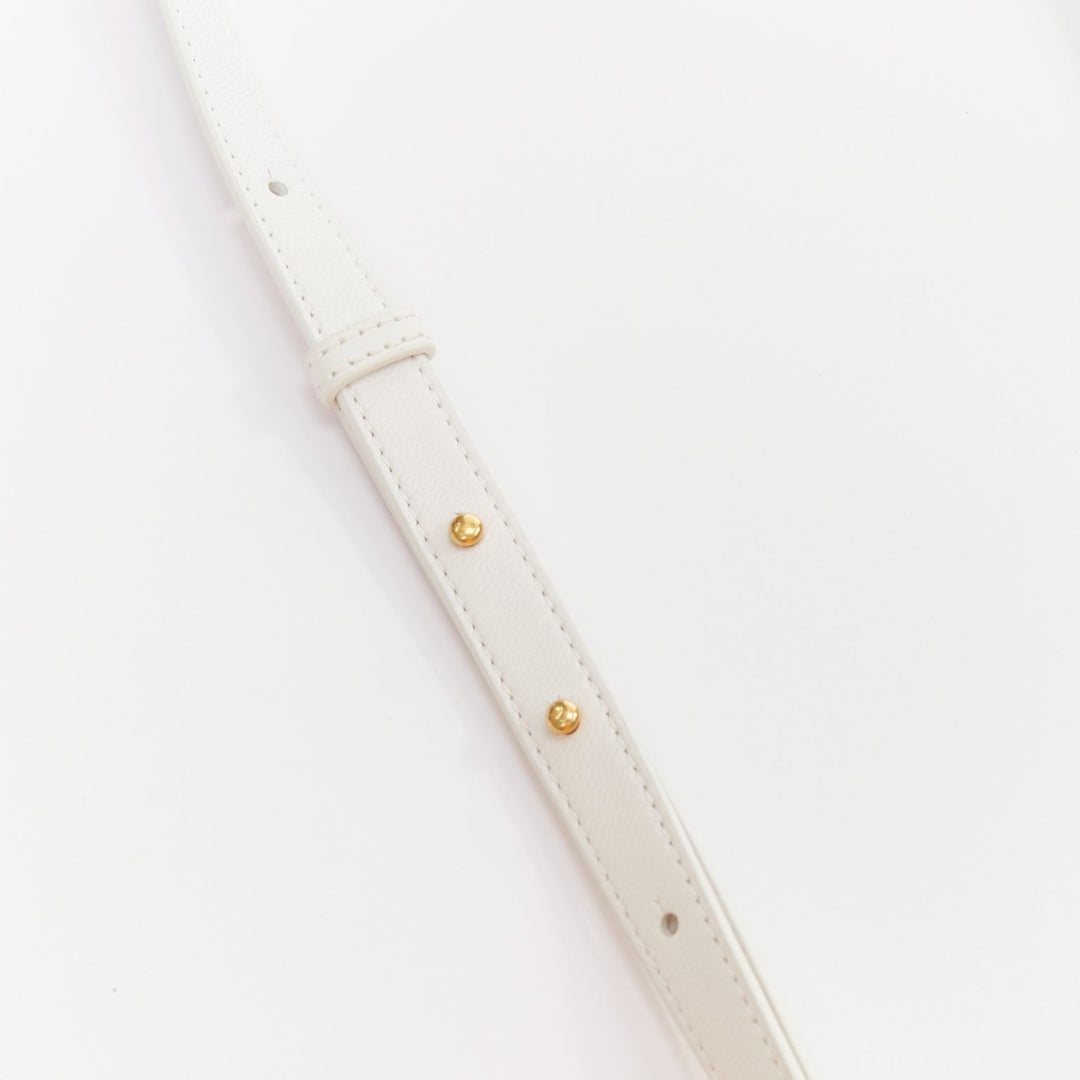 BOTTEGA VENETA Mini Cassette white lambskin Maxi Intrecciato crossbody bag