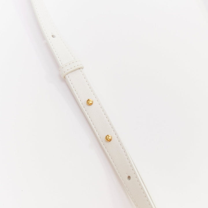 BOTTEGA VENETA Mini Cassette white lambskin Maxi Intrecciato crossbody bag