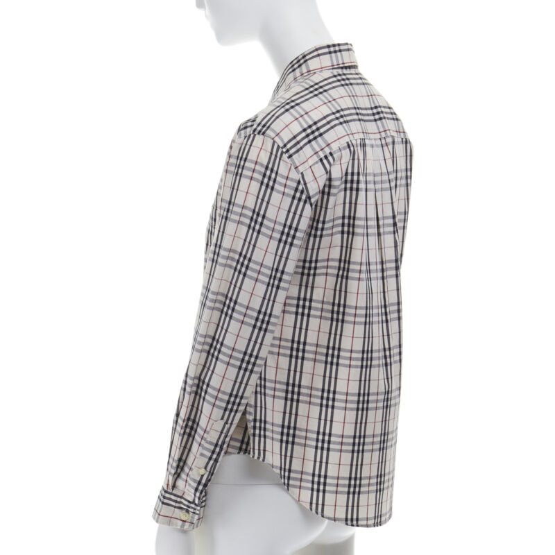 vintage BURBERRY House Check cotton long sleeve slim fit shirt top M