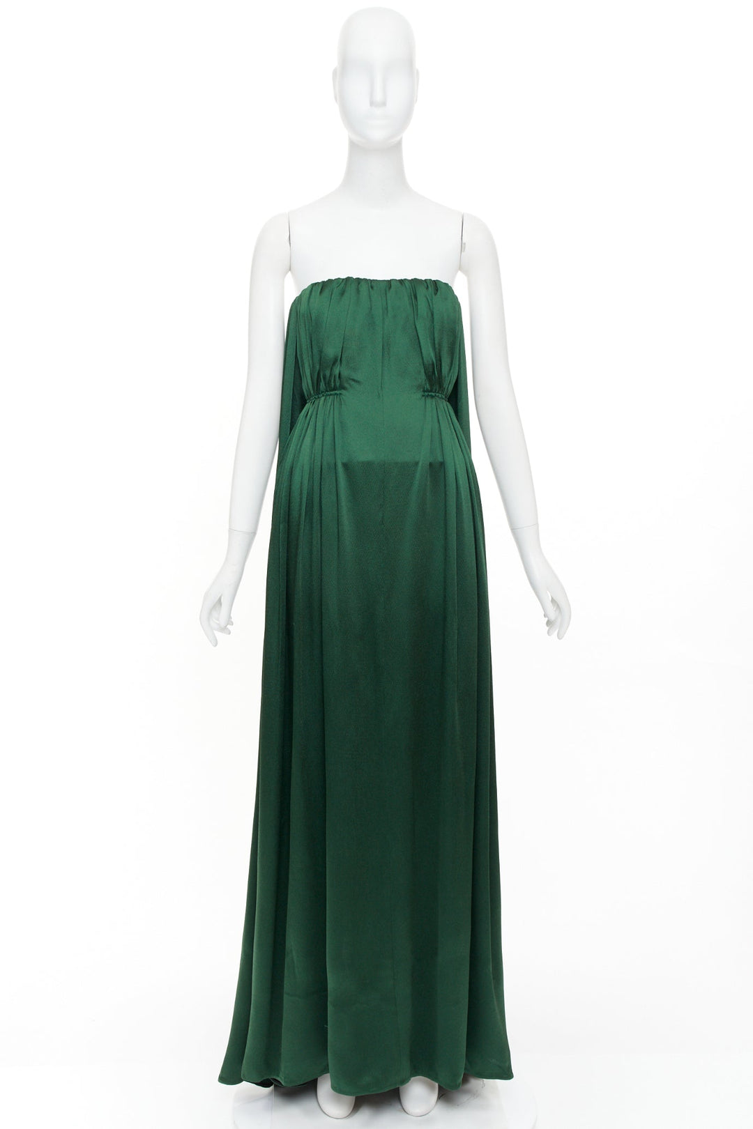 EMILIA WICKSTEAD 2020 Elaine strapless emerald green satin gown dress UK6 XS