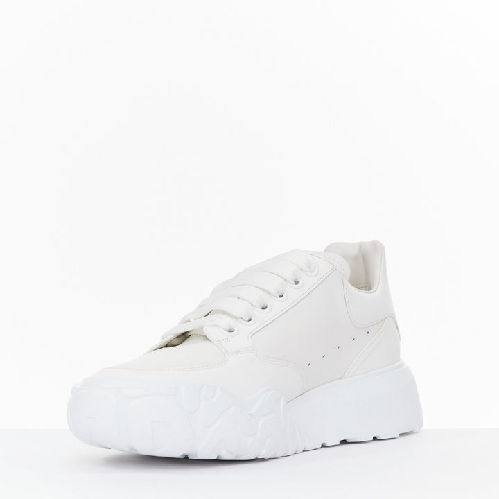 ALEXANDER MCQUEEN 2020 Court chunky low top white leather trainers EU38.5
