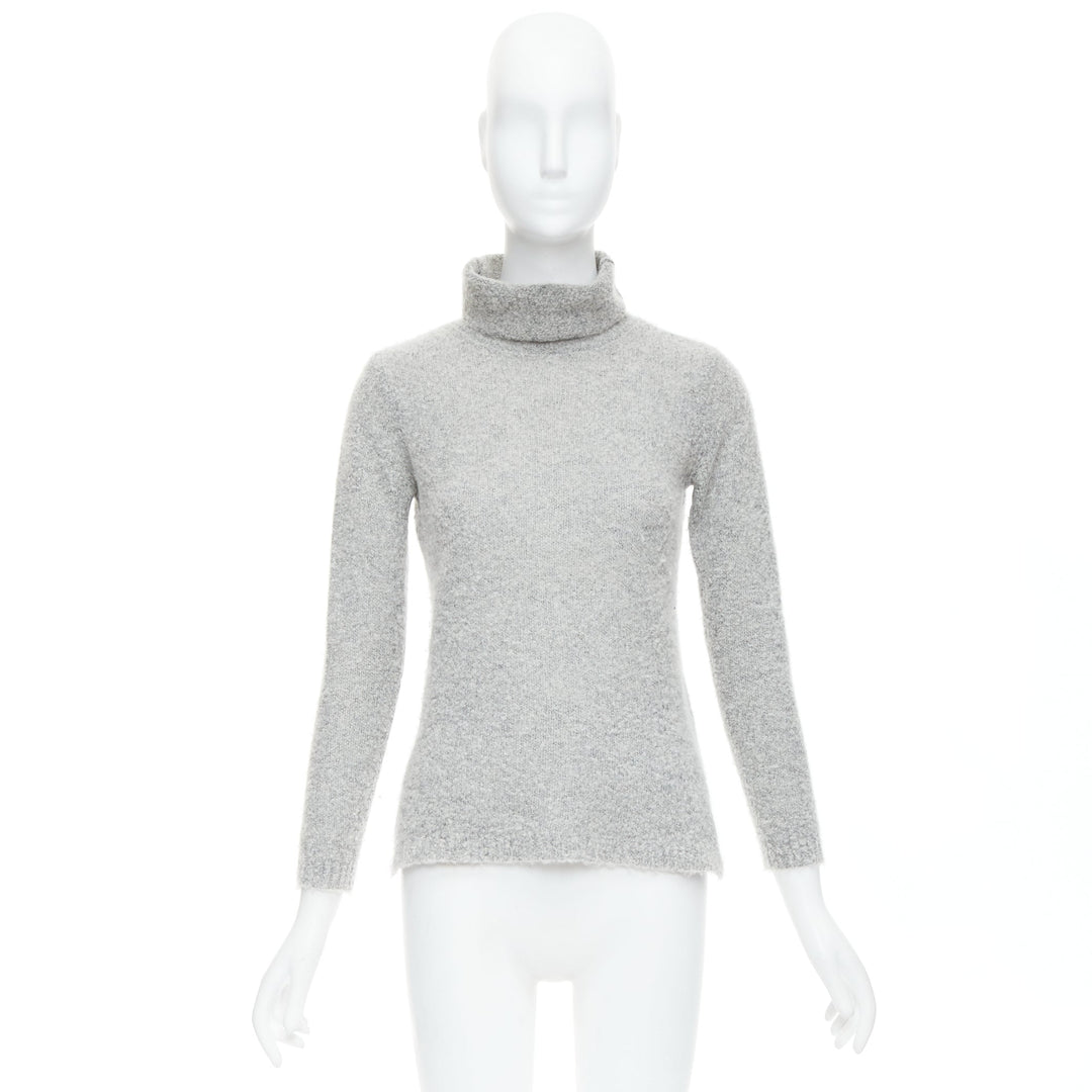 CLUB MONACO 100% cashmere grey turtleneck long sweater XS