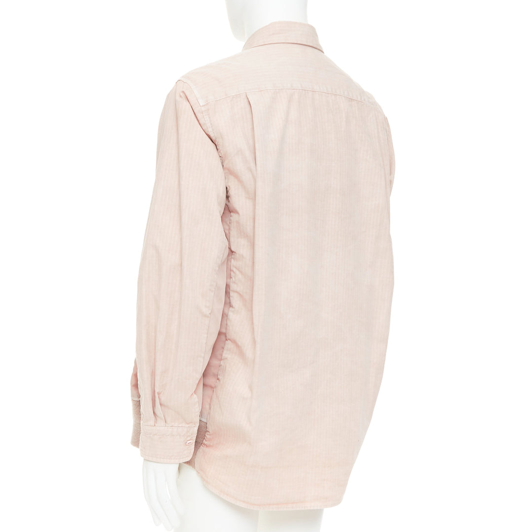 SACAI 2024 dirty pink garment dye ripstop nylon twill bomber shirt hybrid JP3 L