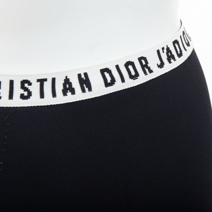 CHRISTIAN DIOR 2017 J'Adior black knit elasticated waistband brief shorts FR38 M