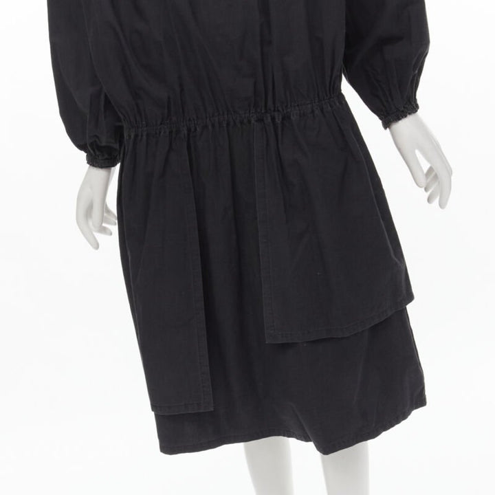 rare COMME DES GARCONS Vintage 1980's Beggar Look washed cotton bishop dress
