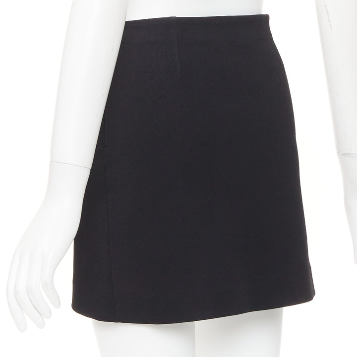 DIOR 2024 Miss Dior fuchsia white black graffiti paint logo mini skirt FR34 XS