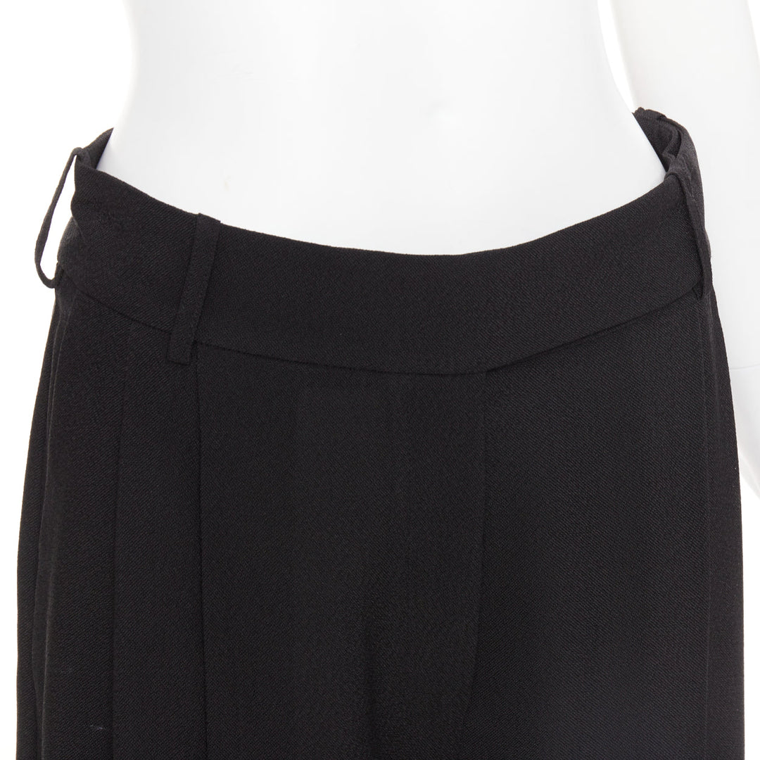 ALEXANDRE VAUTHIER COUTURE black pleated cuffed drop crotch barrel balloon pants