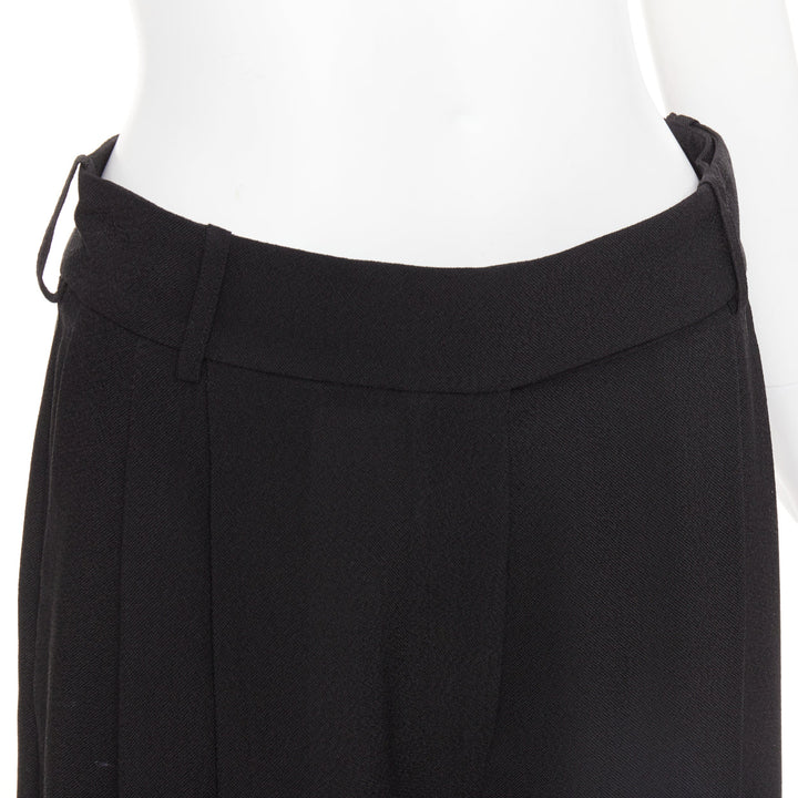 ALEXANDRE VAUTHIER COUTURE black pleated cuffed drop crotch barrel balloon pants