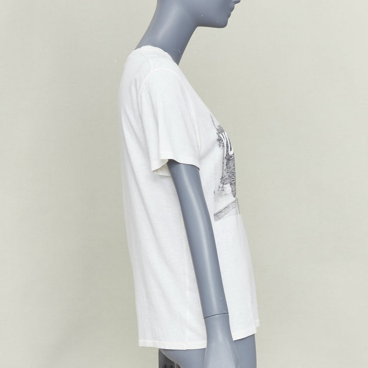 DIOR 2018 Youthquake off white cotton linen bee logo feminism activist tshirt