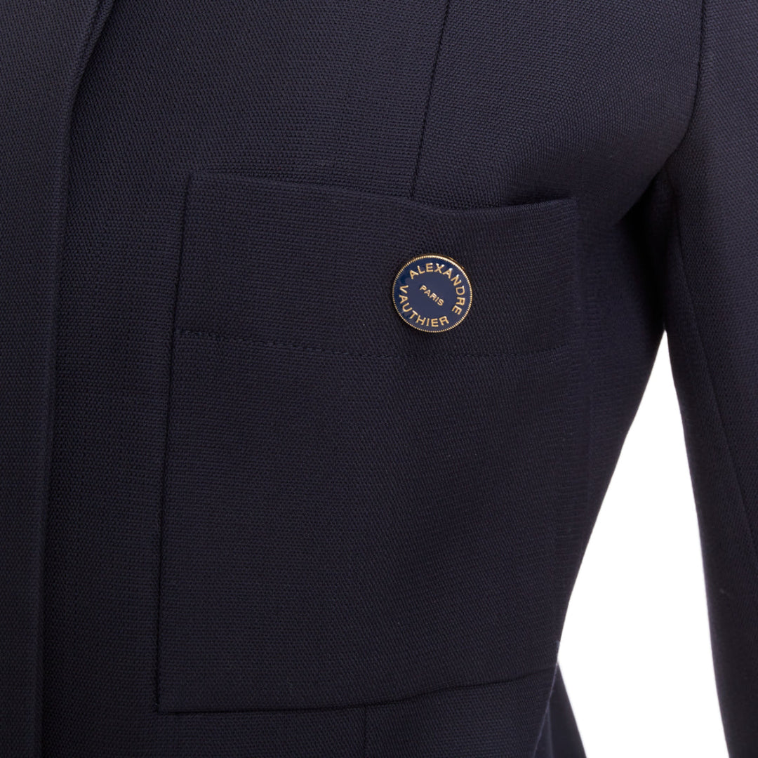 ALEXANDRE VAUTHIER COUTURE AW2023 Runway navy  military collar officer jacket