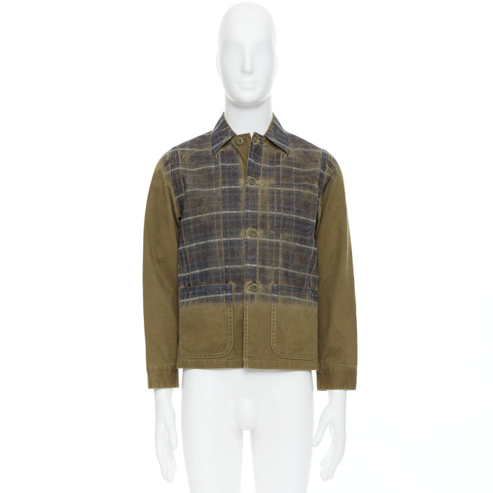 COMME DES GARCONS TRICOT 2013 Runway green check degrade overshirt M