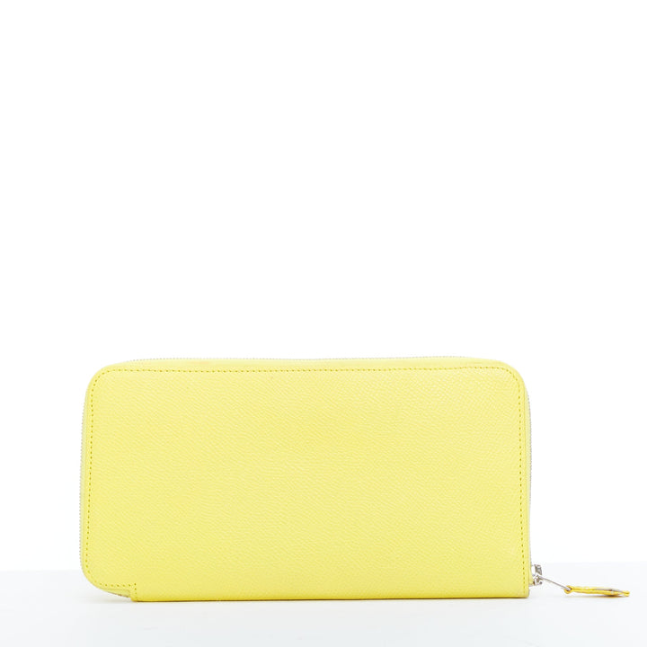 HERMES Azap Jaune Citron yellow epsom leather classique long wallet