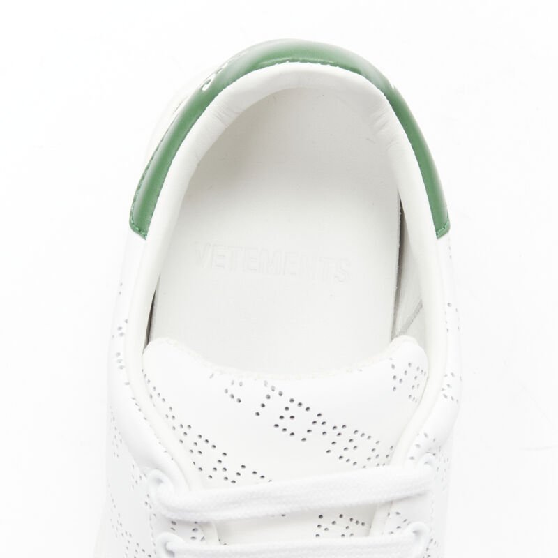 VETEMENTS 2018 Demna logo perforated leather Stan Smith low sneaker EU38