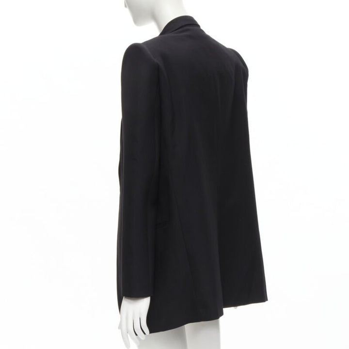 BALENCIAGA DEMNA 2019 black wool power padded shoulder oversized blazer FR34 XS