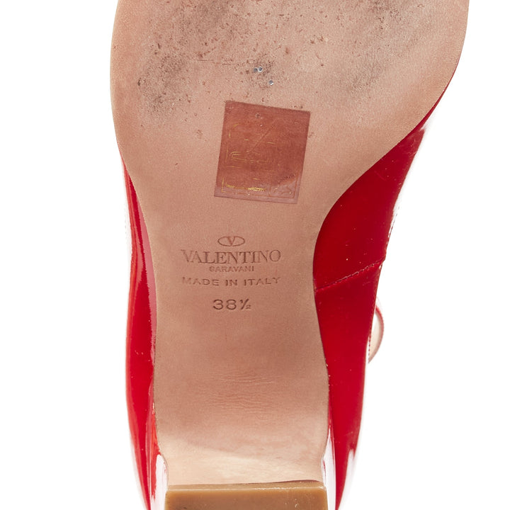 VALENTINO Tango 60 red patent leather Maryjane pumps EU38.5