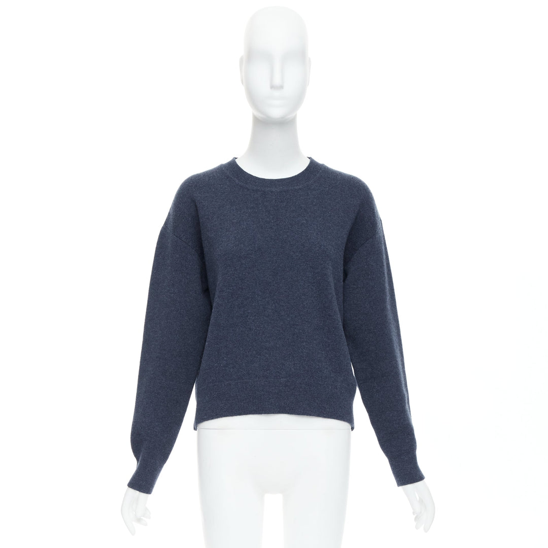 CHRISTIAN DIOR cashmere blend grey blue J'adior 8 boxy sweater FR36 S