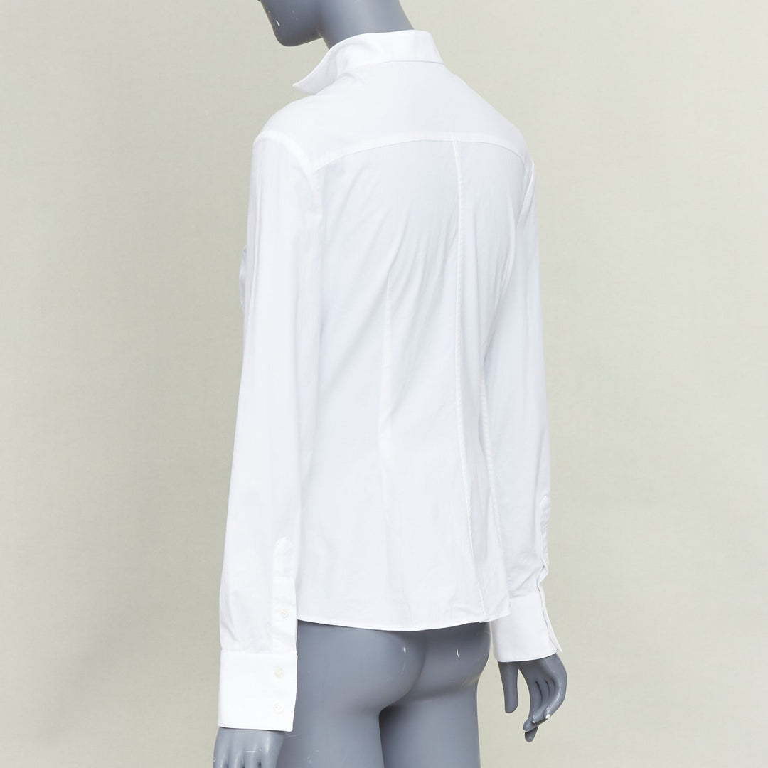 ALEXANDER MCQUEEN 2006 tailored long sleeve spread collar cotton shirt IT42 M