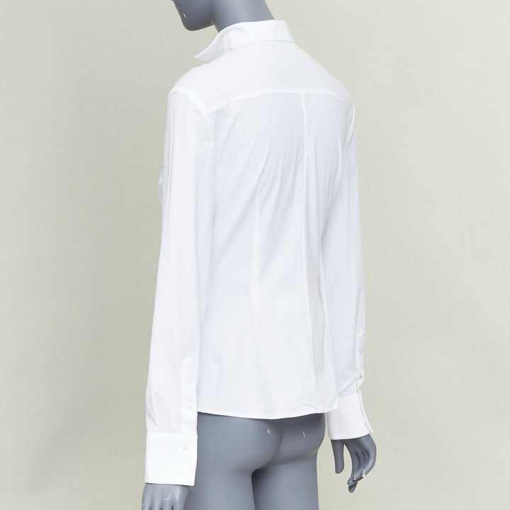 ALEXANDER MCQUEEN 2006 tailored long sleeve spread collar cotton shirt IT42 M