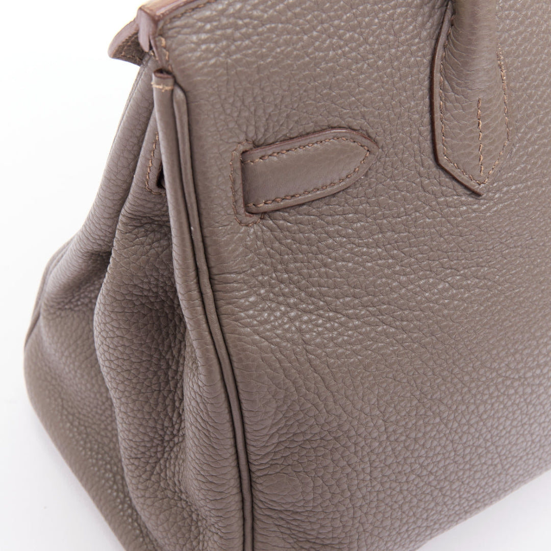 rare HERMES Jean Paul Gaultier Birkin 30 Club grey leather top handle bag
