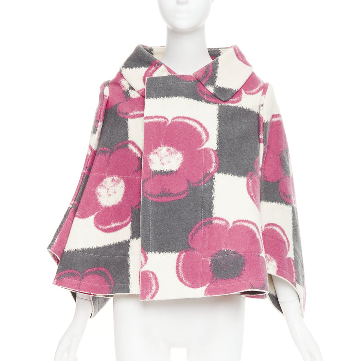 COMME DES GARCONS 2012 Runway 2D Flat Packed Paper Dolls floral checkered coat S