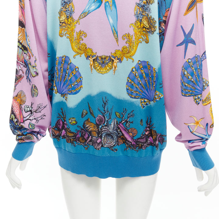 VERSACE 2021 Tresor De La Mer pink starfish knit cardigan top IT40 S